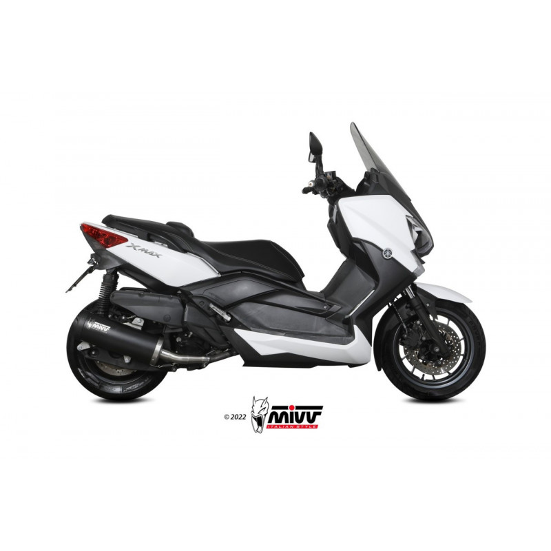 MIVV Uitlaat MOVER Rvs zwart YAMAHA X-MAX 400 13-16