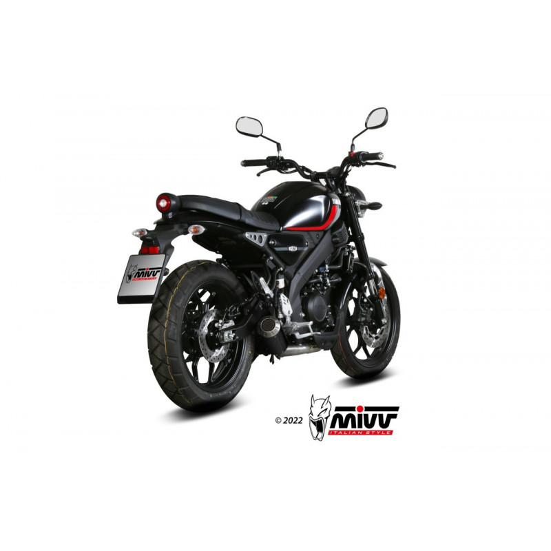 MIVV MK3 Rvs zwart YAMAHA XSR 125 22-